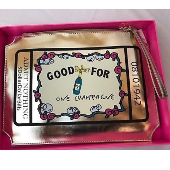 Betsey Johnson Handbags - NWT Betsy Johnson one champagne clutch